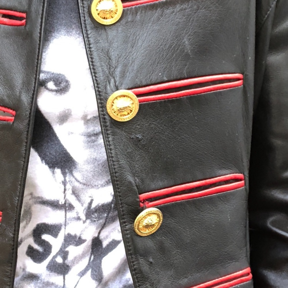Lillie Rubin leather military jacket - Picture 7 of 8